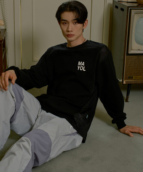 MAYOL(マイヨール)の「ロゴメッシュ長袖Tシャツ_ブラック(Tシャツ/カットソー・メンズ・その他・LARGE/MEDIUM/X-LARGE)」の1枚目の写真
