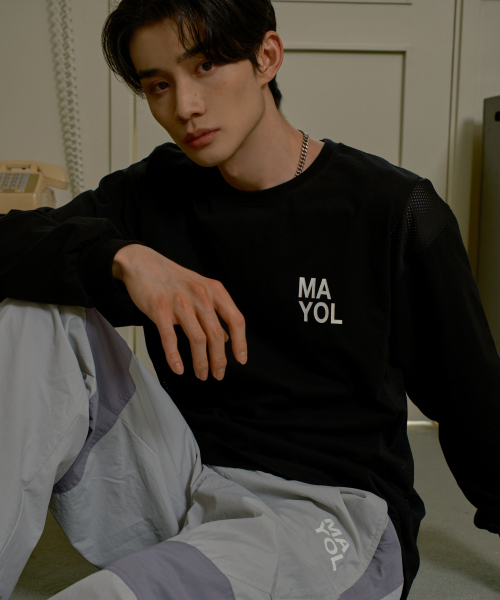MAYOL(マイヨール)の「ロゴメッシュ長袖Tシャツ_ブラック(Tシャツ/カットソー・メンズ・その他・LARGE/MEDIUM/X-LARGE)」の2枚目の写真