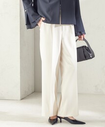 〈手洗い可能〉ダブル クロス セミ ワイド パンツ(セレモニー対応可)