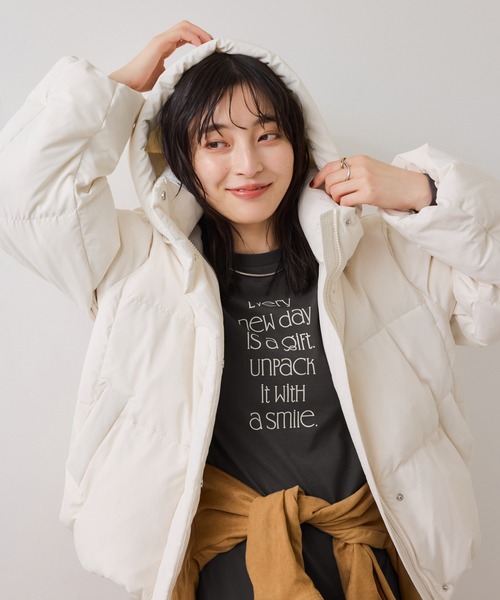 VIS(ビス)の「ロゴ&フォトアソートプリントロンT(Tシャツ/カットソー・レディース・ホワイト/ホワイト系その他/チャコールグレー・FREE)」の16枚目の写真