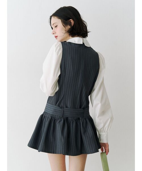 jouetie（ジュエティ）の「シャツドッキングミニワンピース（シャツワンピース・レディース・レッド/ネイビー/グレー・MEDIUM）」の6枚目の写真