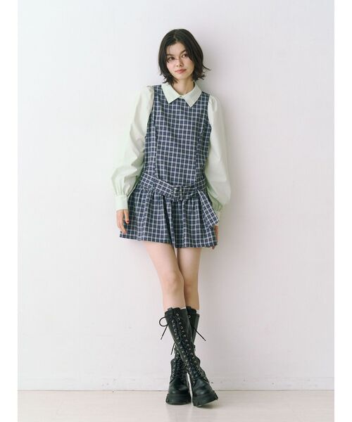 jouetie（ジュエティ）の「シャツドッキングミニワンピース（シャツワンピース・レディース・レッド/ネイビー/グレー・MEDIUM）」の19枚目の写真