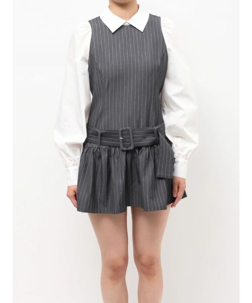 jouetie（ジュエティ）の「シャツドッキングミニワンピース（シャツワンピース・レディース・レッド/ネイビー/グレー・MEDIUM）」の21枚目の写真