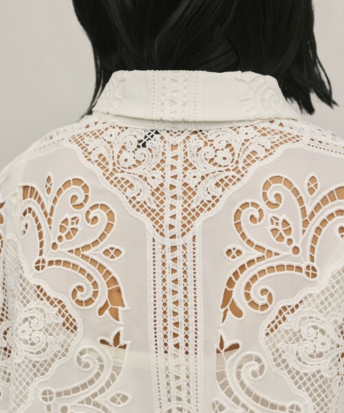 Diagram(ダイアグラム)の「パネル刺繍シャツ(シャツ/ブラウス・レディース・キナリ/ホワイト・36)」の10枚目の写真