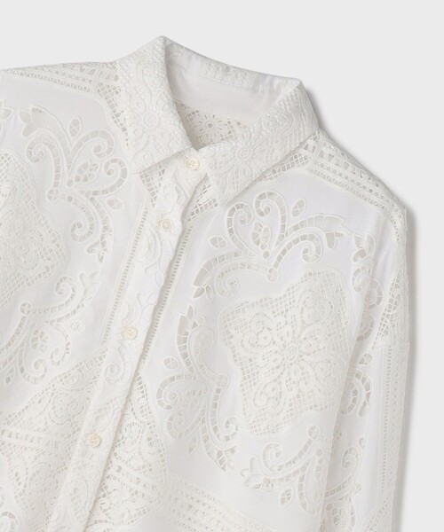 Diagram(ダイアグラム)の「パネル刺繍シャツ(シャツ/ブラウス・レディース・キナリ/ホワイト・36)」の13枚目の写真