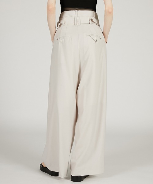 PRANK PROJECT（プランクプロジェクト）の「【2026Spring Pre-Order】ダブルウエストスラックス / Double-Waist Slacks（スラックス・レディース・ブラック/グレイッシュベージュ/ホワイト・36/38）」の11枚目の写真