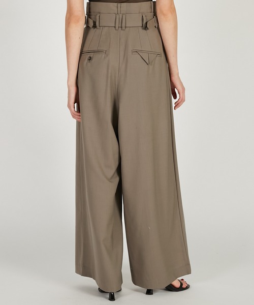 PRANK PROJECT（プランクプロジェクト）の「【2026Spring Pre-Order】ダブルウエストスラックス / Double-Waist Slacks（スラックス・レディース・ブラック/グレイッシュベージュ/ホワイト・36/38）」の15枚目の写真