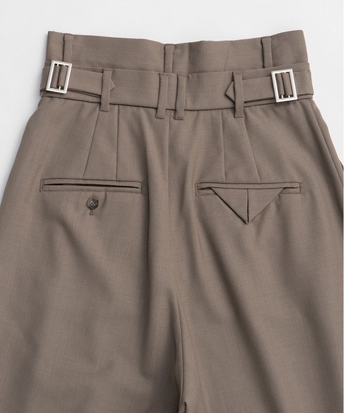 PRANK PROJECT（プランクプロジェクト）の「【2026Spring Pre-Order】ダブルウエストスラックス / Double-Waist Slacks（スラックス・レディース・ブラック/グレイッシュベージュ/ホワイト・36/38）」の5枚目の写真