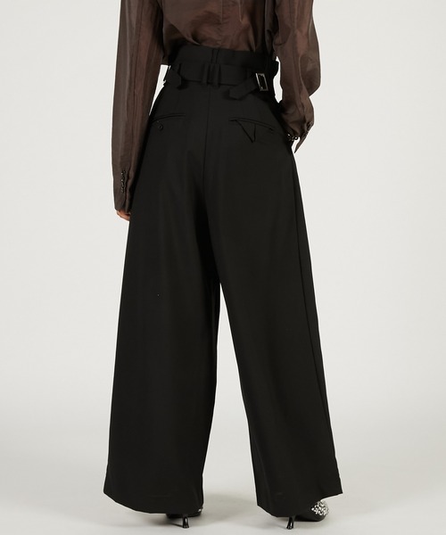 PRANK PROJECT(プランクプロジェクト)の「ダブルウエストスラックス / Double-Waist Slacks(スラックス・レディース・ブラック/グレイッシュベージュ/ホワイト・36/38)」の7枚目の写真