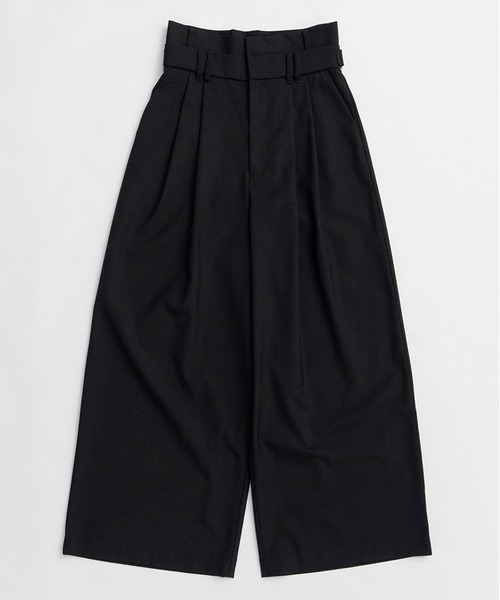 PRANK PROJECT(プランクプロジェクト)の「ダブルウエストスラックス / Double-Waist Slacks(スラックス・レディース・ブラック/グレイッシュベージュ/ホワイト・36/38)」の9枚目の写真