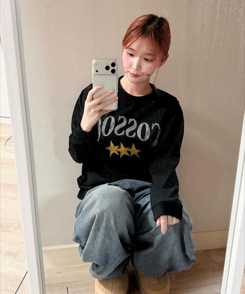 COSO(コソ)の「スタークラックロングスリーブ長袖(ブラック)(Tシャツ/カットソー・レディース・ブラック・MEDIUM/LARGE)」の10枚目の写真
