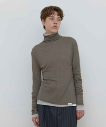BASIC TURTLE NECK TOP_KHAKI