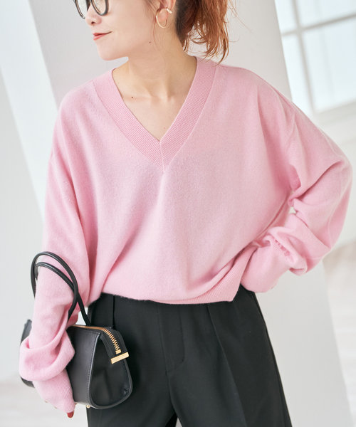 セール】カシミヤVネックプルオーバー（ニット/セーター）｜Spick
