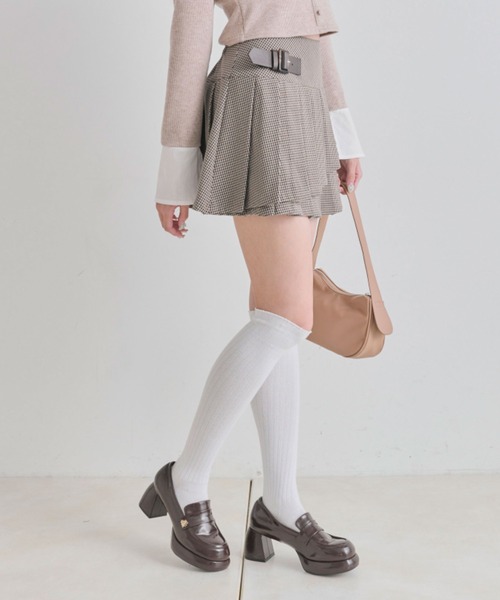 OLIVE des OLIVE（オリーブデオリーブ）の「アシメプリーツスカート（スカート・レディース・ブラウン/グレー系その他/チャコールグレー・FREE）」の11枚目の写真