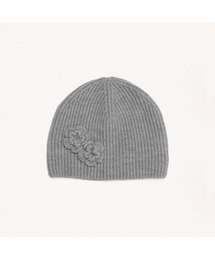 MAC MOC（マックモック）の「コートビーニー_ニットコサージュフラワービーニー_6カラー（ニットキャップ/ビーニー）」