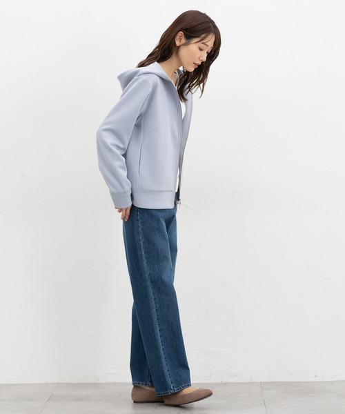 Honeys（ハニーズ）の「ダブルジップパーカー（パーカー・レディース・アイボリー/ブラック/サックスブルー/グレイッシュベージュ/ピンク・S/M/LL/L）」の19枚目の写真