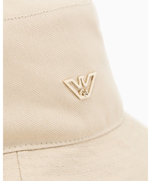 EMPORIO ARMANI(エンポリオアルマーニ)の「<オンライン限定>【エンポリオ アルマーニ】クロシェハット キャンバス(ハット・レディース・アイボリー・57cm/58cm)」の4枚目の写真