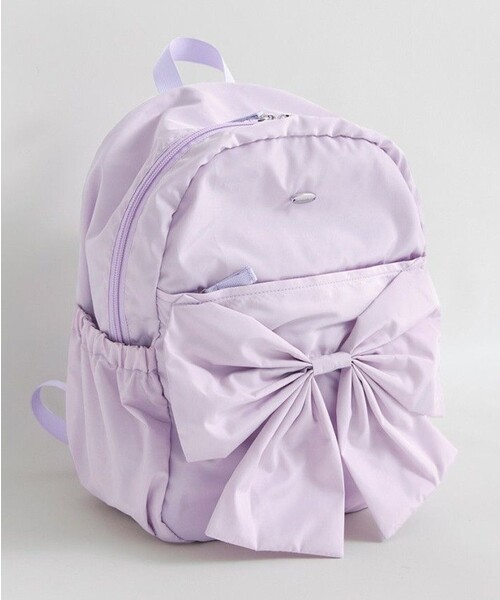 BRANSHES(ブランシェス)の「リボンリュック(バックパック/リュック・キッズ・ラベンダー/ブラック・M)」の6枚目の写真