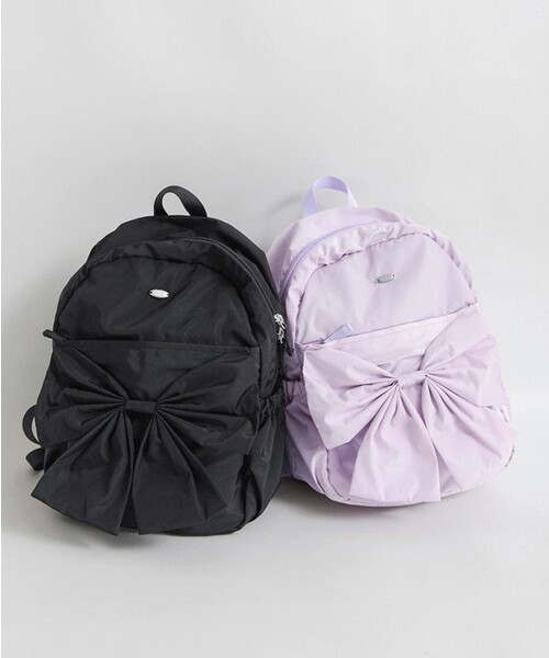 BRANSHES(ブランシェス)の「リボンリュック(バックパック/リュック・キッズ・ラベンダー/ブラック・M)」の4枚目の写真