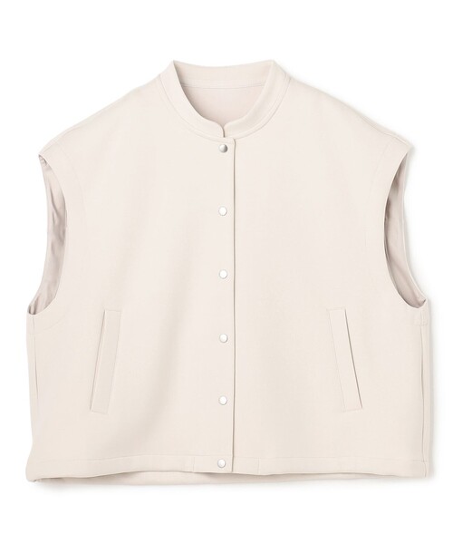 UNFILO(アンフィーロ)の「BEAUTY FORM JERSEY スリーブレス ブルゾン(ベスト・レディース・ベージュ系/ブラック系・SMALL/MEDIUM)」の5枚目の写真
