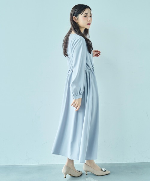 mil(ミル)の「ノーカラータックデザインワンピース 【セレモニー/オケージョン】【585141】(ワンピース・レディース・ライトグレー/ベージュ/ブラック・XS/S)」の15枚目の写真