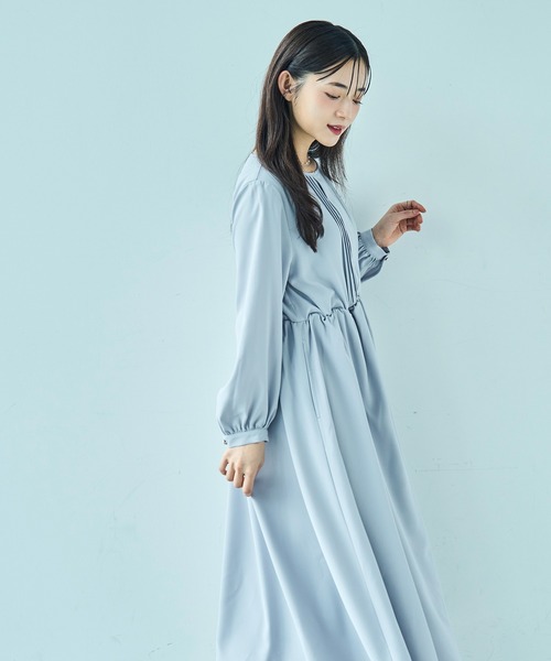 mil(ミル)の「ノーカラータックデザインワンピース 【セレモニー/オケージョン】【585141】(ワンピース・レディース・ライトグレー/ベージュ/ブラック・XS/S)」の18枚目の写真