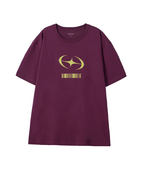MAKEITTO（メイキット）の「[FLASH BARCODE] CREW NECK TEE_WINE（Tシャツ/カットソー・メンズ・その他・MEDIUM/LARGE/X-LARGE/XX-LARGE）」の2枚目の写真