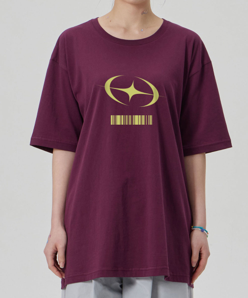 MAKEITTO（メイキット）の「[FLASH BARCODE] CREW NECK TEE_WINE（Tシャツ/カットソー・メンズ・その他・MEDIUM/LARGE/X-LARGE/XX-LARGE）」の3枚目の写真