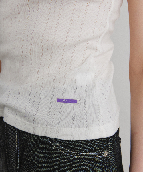 AHRE（アフレ）の「EYELET COTTON SLEEVELESS_WHITE（Tシャツ/カットソー・レディース・その他・SMALL/MEDIUM）」の3枚目の写真