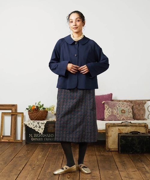 Jocomomola（ホコモモラ）の「Escudos 幾何調総刺繍ワンピース［オケージョン/セレモニー］（ワンピース・レディース・ベージュ/ネイビー・40/42/38）」の18枚目の写真