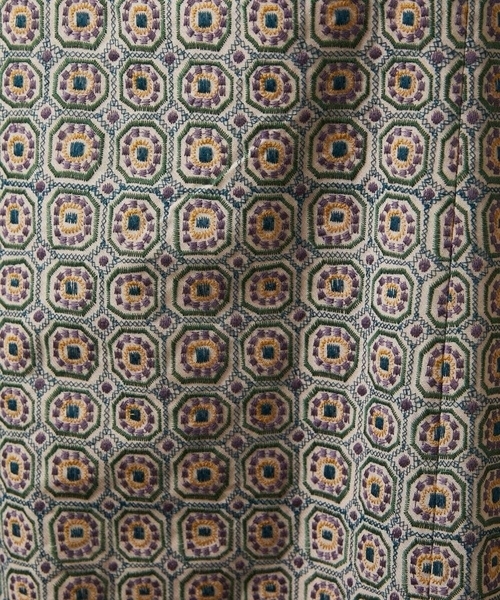 Jocomomola（ホコモモラ）の「Escudos 幾何調総刺繍ワンピース［オケージョン/セレモニー］（ワンピース・レディース・ベージュ/ネイビー・40/42/38）」の3枚目の写真