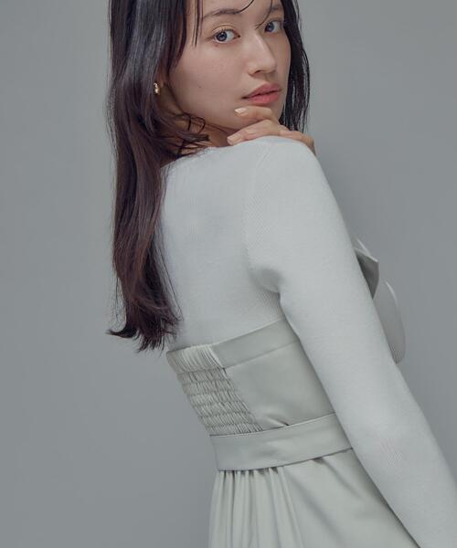 NATURAL BEAUTY BASIC(ナチュラルビューティーベーシック)の「◇トレンチディティールドッキングワンピース(ワンピース・レディース・ベージュ/ネイビー/ライトグリーン・MEDIUM/P/S)」の17枚目の写真