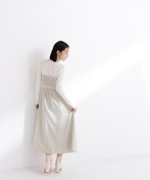NATURAL BEAUTY BASIC(ナチュラルビューティーベーシック)の「◇トレンチディティールドッキングワンピース(ワンピース・レディース・ベージュ/ネイビー/ライトグリーン・MEDIUM/P/S)」の7枚目の写真