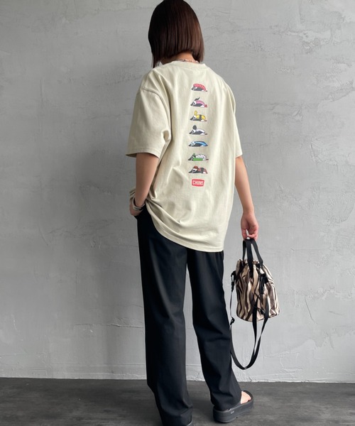 CHUMS（チャムス）の「[CHUMS/チャムス] 別注 BOOBY SUSHI FRIENDS バックプリント ショートスリーブTシャツ（Tシャツ/カットソー・レディース・ブラック/グレイッシュベージュ/ホワイト・M/L/XL/XXL）」の6枚目の写真