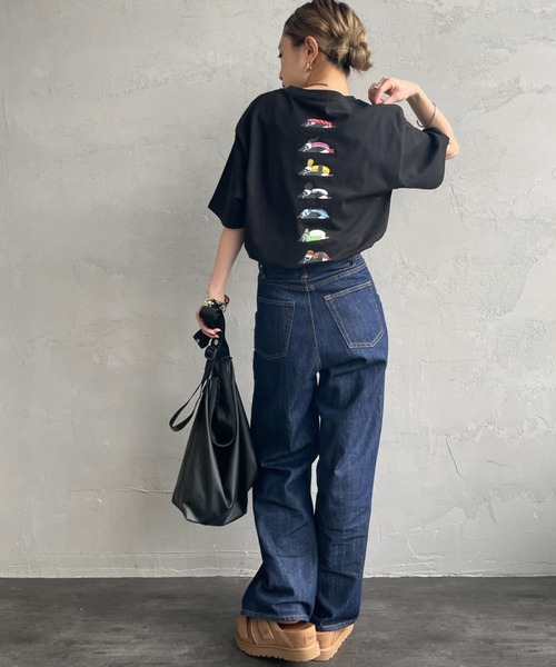 CHUMS（チャムス）の「[CHUMS/チャムス] 別注 BOOBY SUSHI FRIENDS バックプリント ショートスリーブTシャツ（Tシャツ/カットソー・レディース・ブラック/グレイッシュベージュ/ホワイト・M/L/XL/XXL）」の17枚目の写真