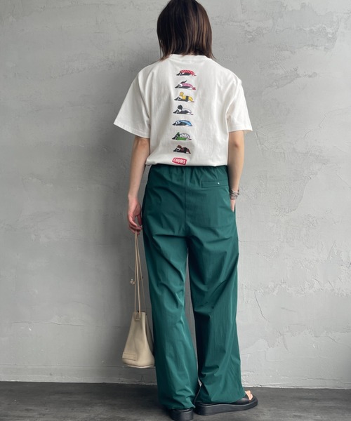 CHUMS（チャムス）の「[CHUMS/チャムス] 別注 BOOBY SUSHI FRIENDS バックプリント ショートスリーブTシャツ（Tシャツ/カットソー・レディース・ブラック/グレイッシュベージュ/ホワイト・M/L/XL/XXL）」の4枚目の写真