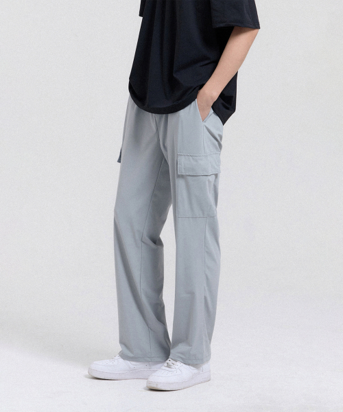 CREEDMENS(クリードマンズ)の「クーリングセミワイドカーゴパンツ(スカイ)(スラックス・メンズ・スカイブルー・M/L/XL/XXL)」の1枚目の写真