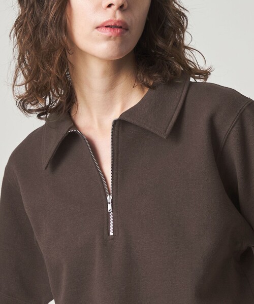 Steven Alan（スティーブンアラン）の「＜Steven Alan＞コットン スウェット ハーフジップ プルオーバー（Tシャツ/カットソー・レディース・オフホワイト/ダークブラウン/ネイビー・FREE）」の12枚目の写真