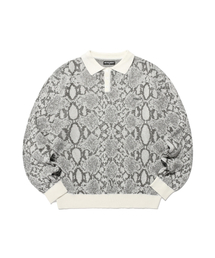 ISTKUNST（イストクンスト）の「PYTHON POLO KNIT_WHITE(IK2EFMK640A)（ニット/セーター）」