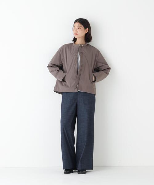 human woman(ヒューマンウーマン)の「◆【弱撥水素材】タフタ中綿入りブルゾン(ブルゾン・レディース・グレー系その他/ベージュ系その他2・MEDIUM)」の20枚目の写真