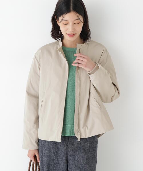 human woman(ヒューマンウーマン)の「◆【弱撥水素材】タフタ中綿入りブルゾン(ブルゾン・レディース・グレー系その他/ベージュ系その他2・MEDIUM)」の7枚目の写真