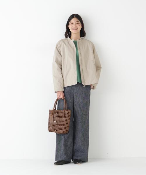 human woman(ヒューマンウーマン)の「◆【弱撥水素材】タフタ中綿入りブルゾン(ブルゾン・レディース・グレー系その他/ベージュ系その他2・MEDIUM)」の8枚目の写真