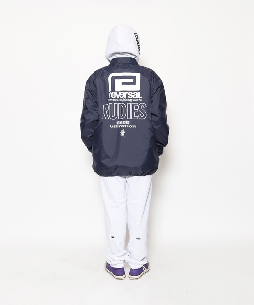 RUDIE'S（ルーディーズ）の「RUDIE'S x reversal COACH JACKET（ナイロンジャケット・メンズ・ネイビー/ブラック・XL/L/XXL）」の2枚目の写真