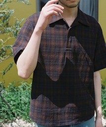LIDNM | CREPE COTTON PLAID SHIRT(シャツ/ブラウス)