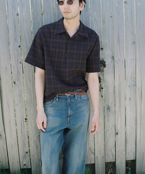 LIDNM(リドム)の「CREPE COTTON PLAID SHIRT(シャツ/ブラウス・メンズ・ブラウン系その他・SMALL/MEDIUM)」の7枚目の写真