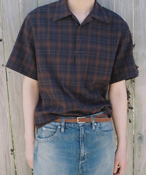 LIDNM(リドム)の「CREPE COTTON PLAID SHIRT(シャツ/ブラウス・メンズ・ブラウン系その他・SMALL/MEDIUM)」の11枚目の写真