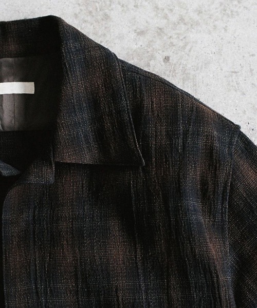 LIDNM(リドム)の「CREPE COTTON PLAID SHIRT(シャツ/ブラウス・メンズ・ブラウン系その他・SMALL/MEDIUM)」の13枚目の写真