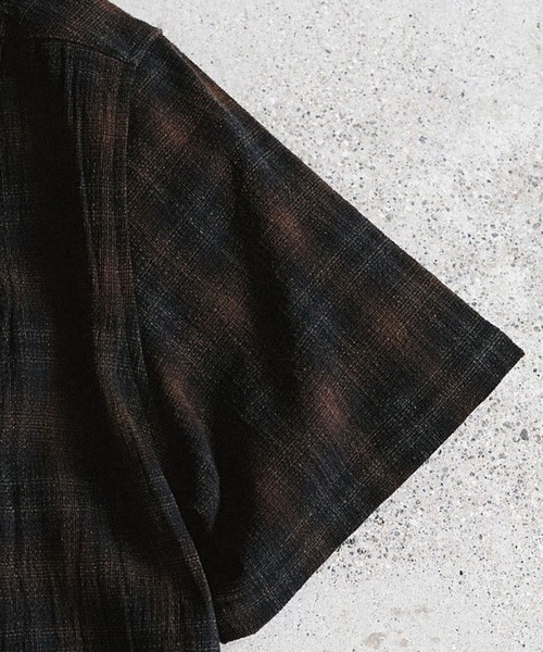 LIDNM(リドム)の「CREPE COTTON PLAID SHIRT(シャツ/ブラウス・メンズ・ブラウン系その他・SMALL/MEDIUM)」の14枚目の写真