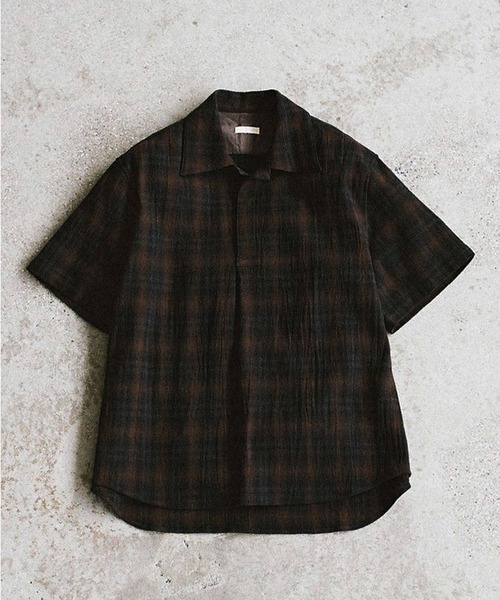 LIDNM(リドム)の「CREPE COTTON PLAID SHIRT(シャツ/ブラウス・メンズ・ブラウン系その他・SMALL/MEDIUM)」の15枚目の写真
