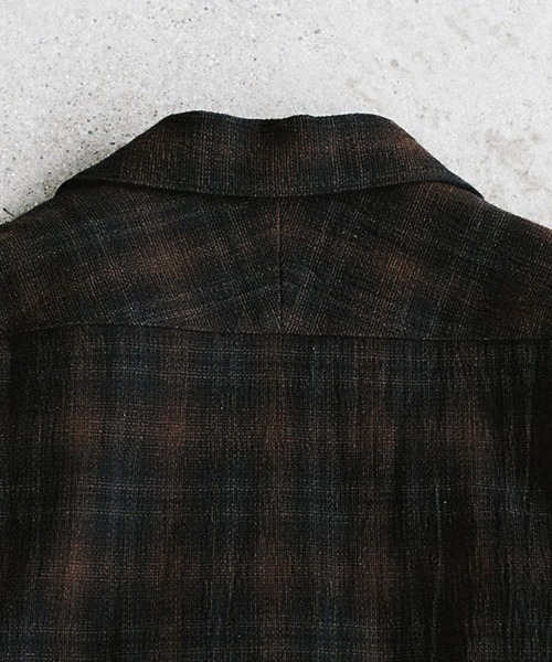 LIDNM(リドム)の「CREPE COTTON PLAID SHIRT(シャツ/ブラウス・メンズ・ブラウン系その他・SMALL/MEDIUM)」の16枚目の写真